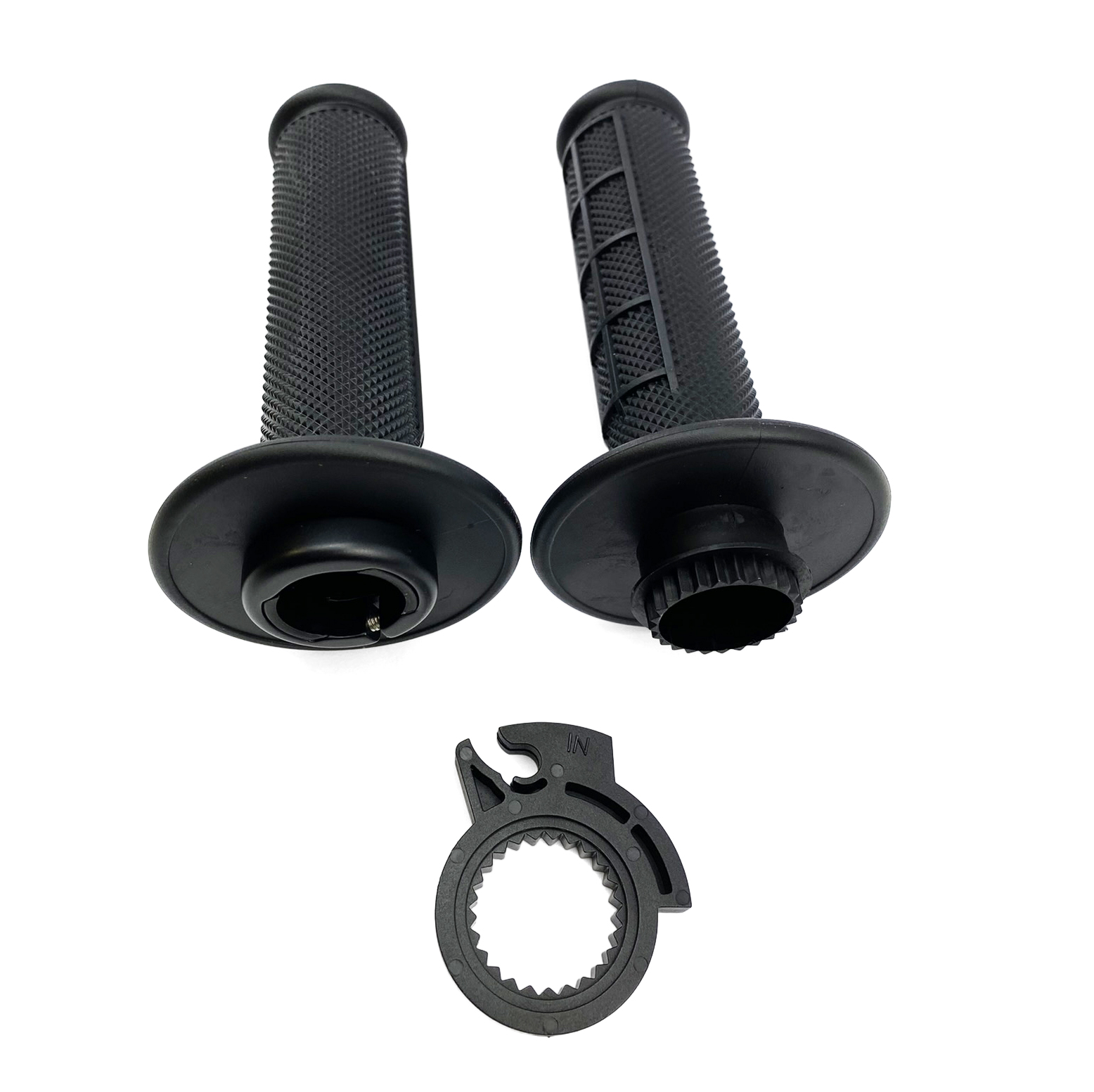 LOCK ON GRIP SET 98-19 KAWASAKI, HALF WAFFLE SOFT BLACK, ODI STYLE, FIR - thumbnail 4