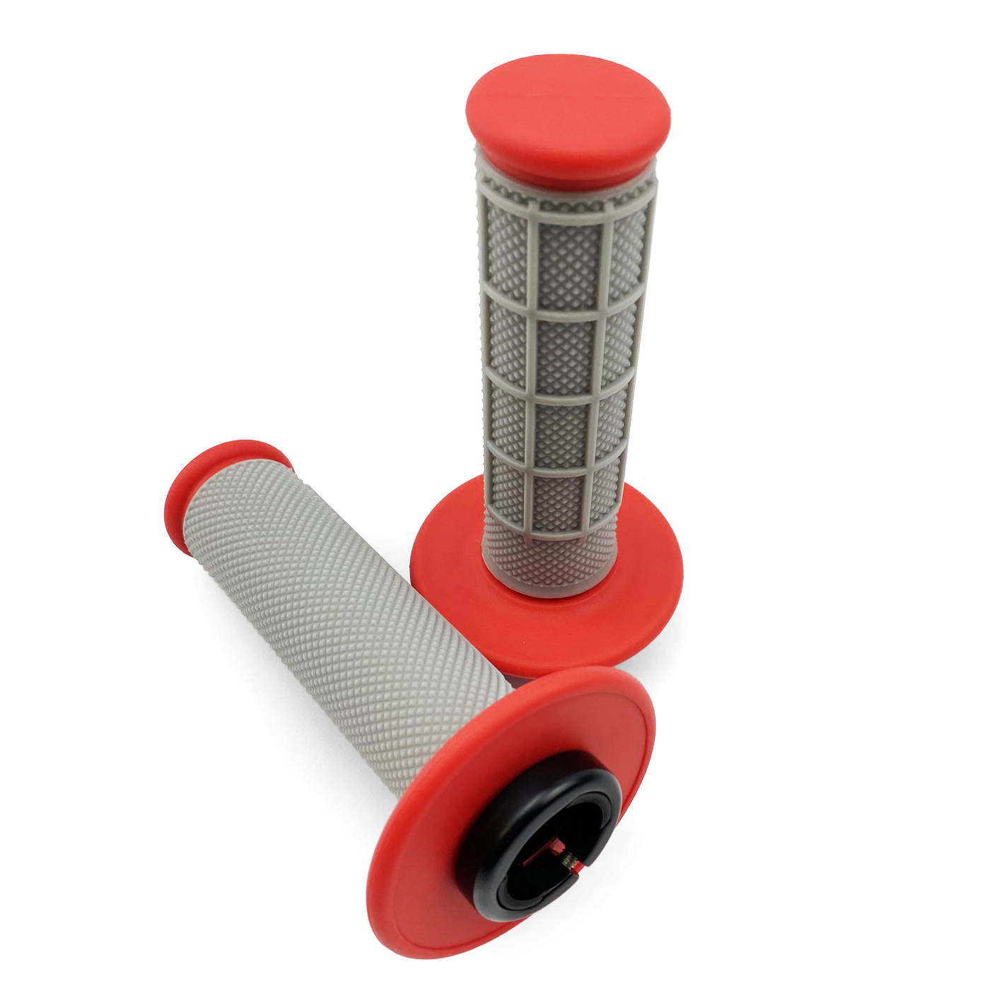 LOCK ON GRIP SET CRF 150 R, HALF WAFFLE SOFT BLACK, ODI STYLE, FIR -