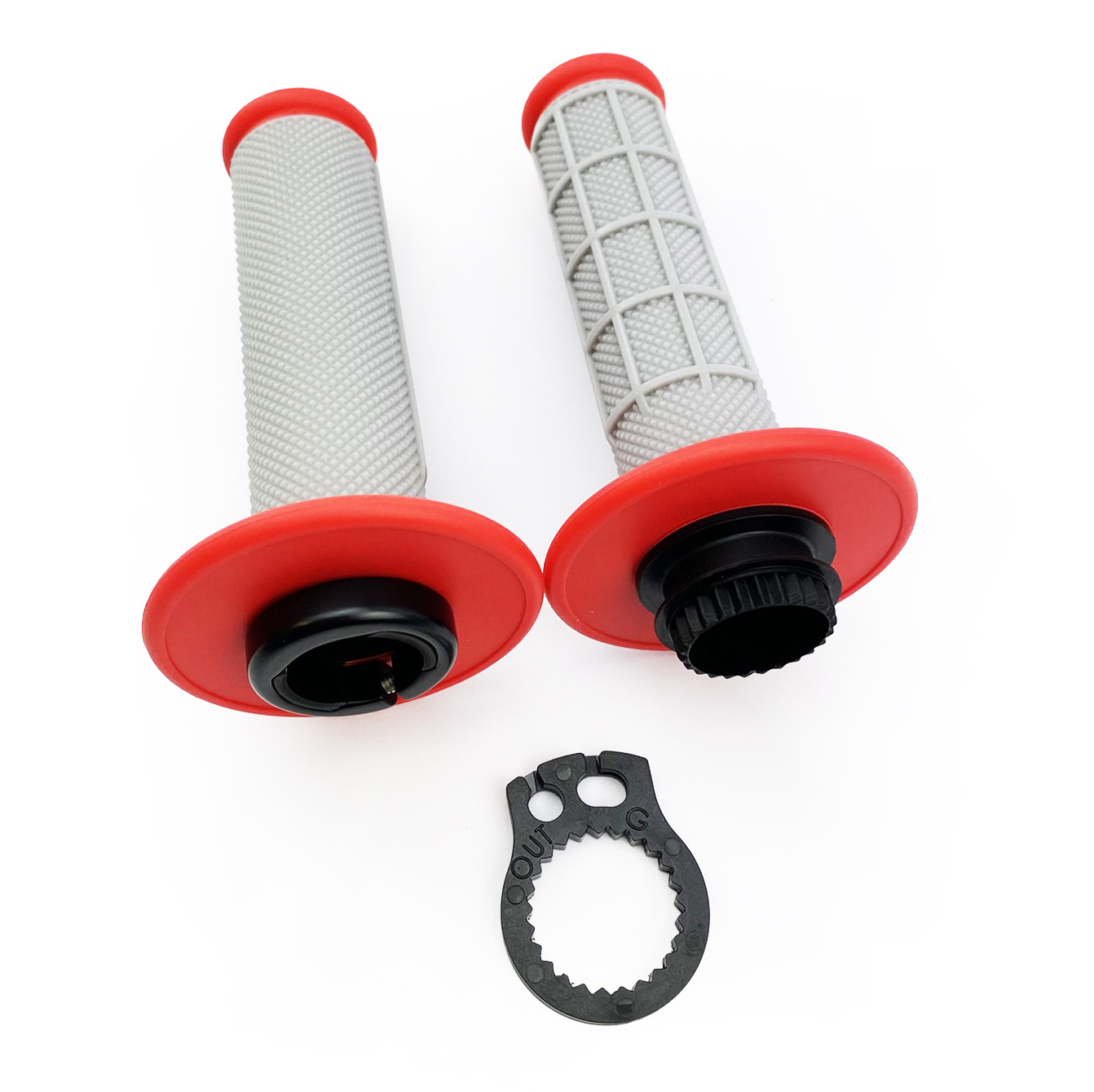 LOCK ON GRIP SET CRF 150 R, HALF WAFFLE SOFT BLACK, ODI STYLE, FIR - thumbnail 3