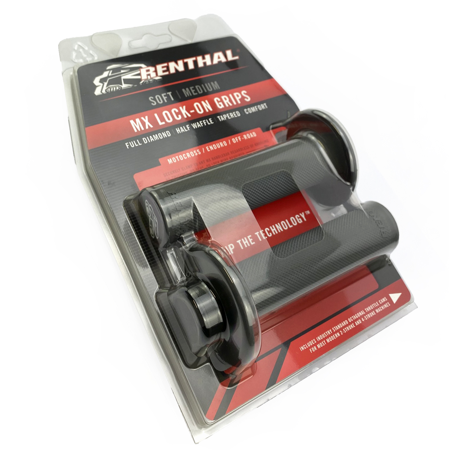 LOCK ON GRIPS RENTHAL HALF WAFFLE, MEDIUM G235 thumbnail 3