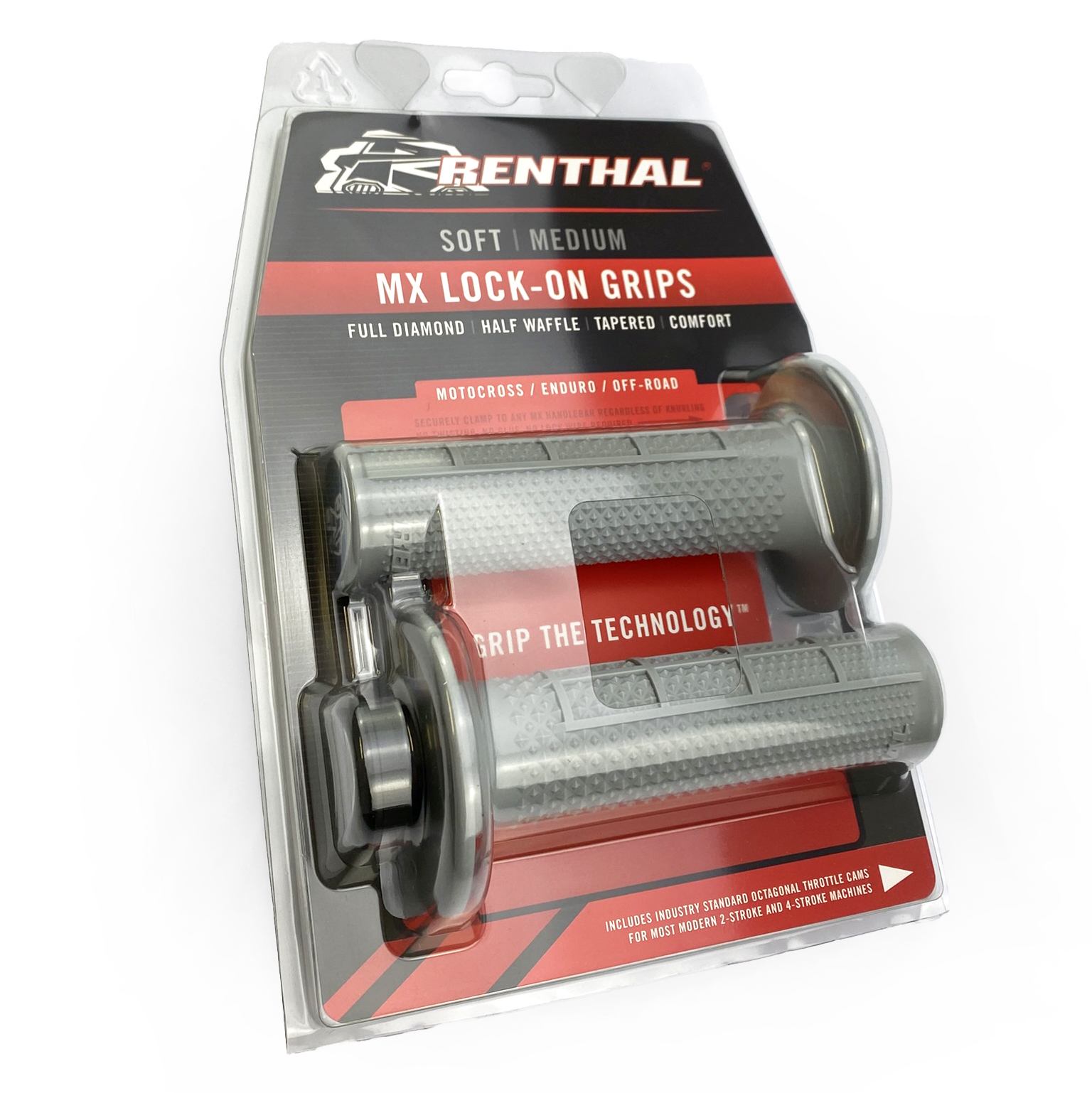 LOCK ON GRIPS RENTHAL TAPARED/HALF WAFFLE, SOFT G238 thumbnail 3