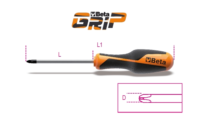 Screwdriver for Cross Head Phillips Screws PH2 6mm 150mm Length - BetaGRIP 1262 6X150 thumbnail 4