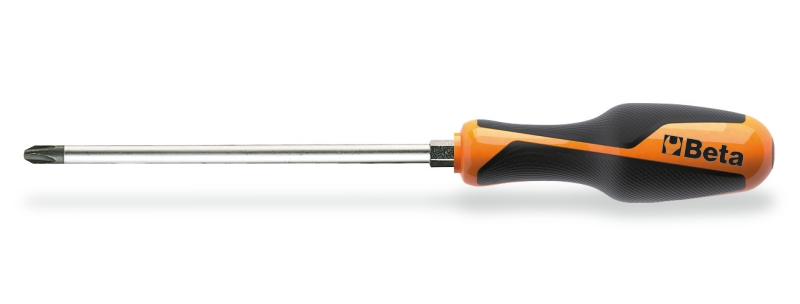 Screwdriver for Cross Head Phillips Screws with Hexagon Bolsters PH2 6mm 150mm Length - BetaGRIP 1262E 6X150 image 1