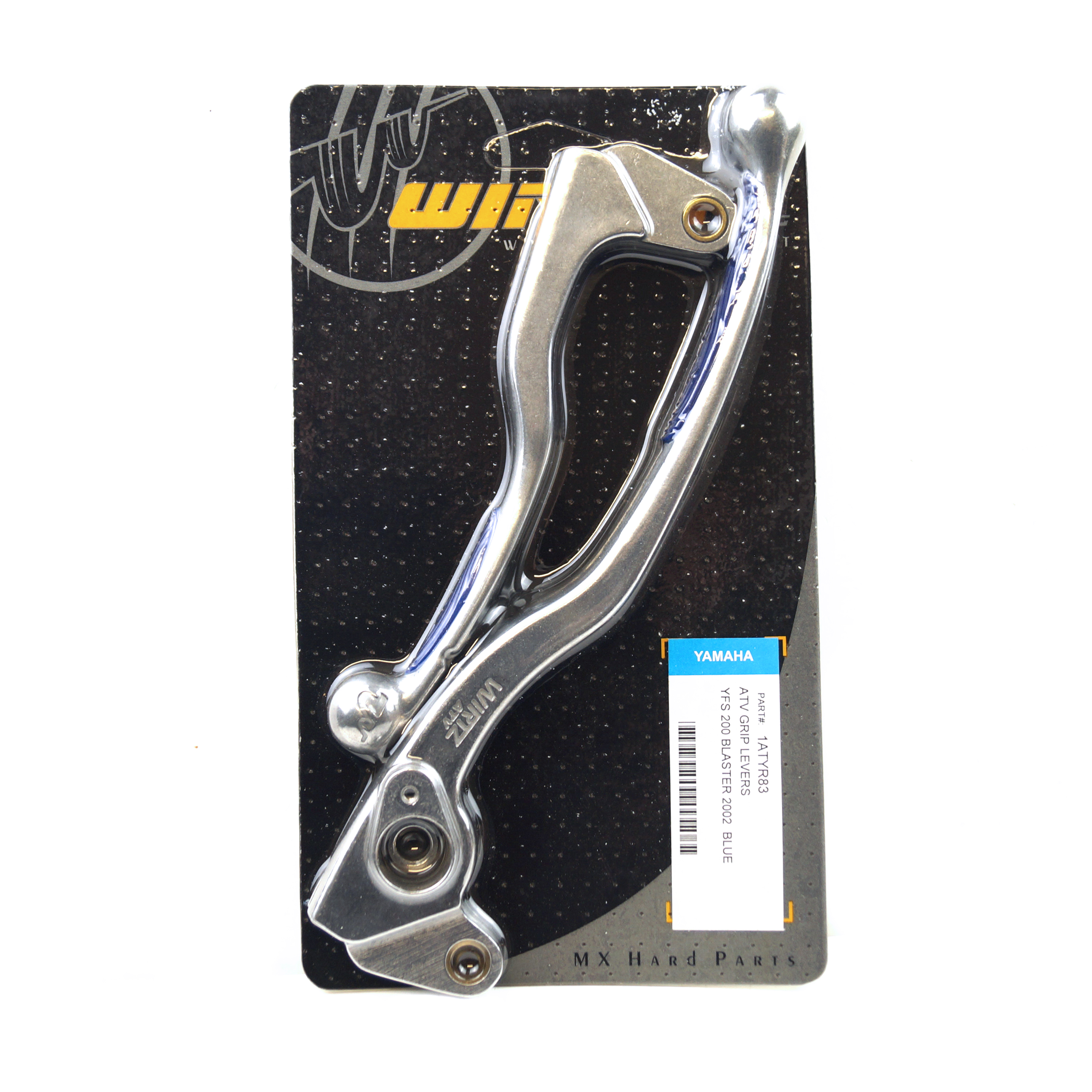 LEVER SET GRIP YFS 200 BLASTER, WIRTZ 1ATYR83 BLUE GRIPPER image 1
