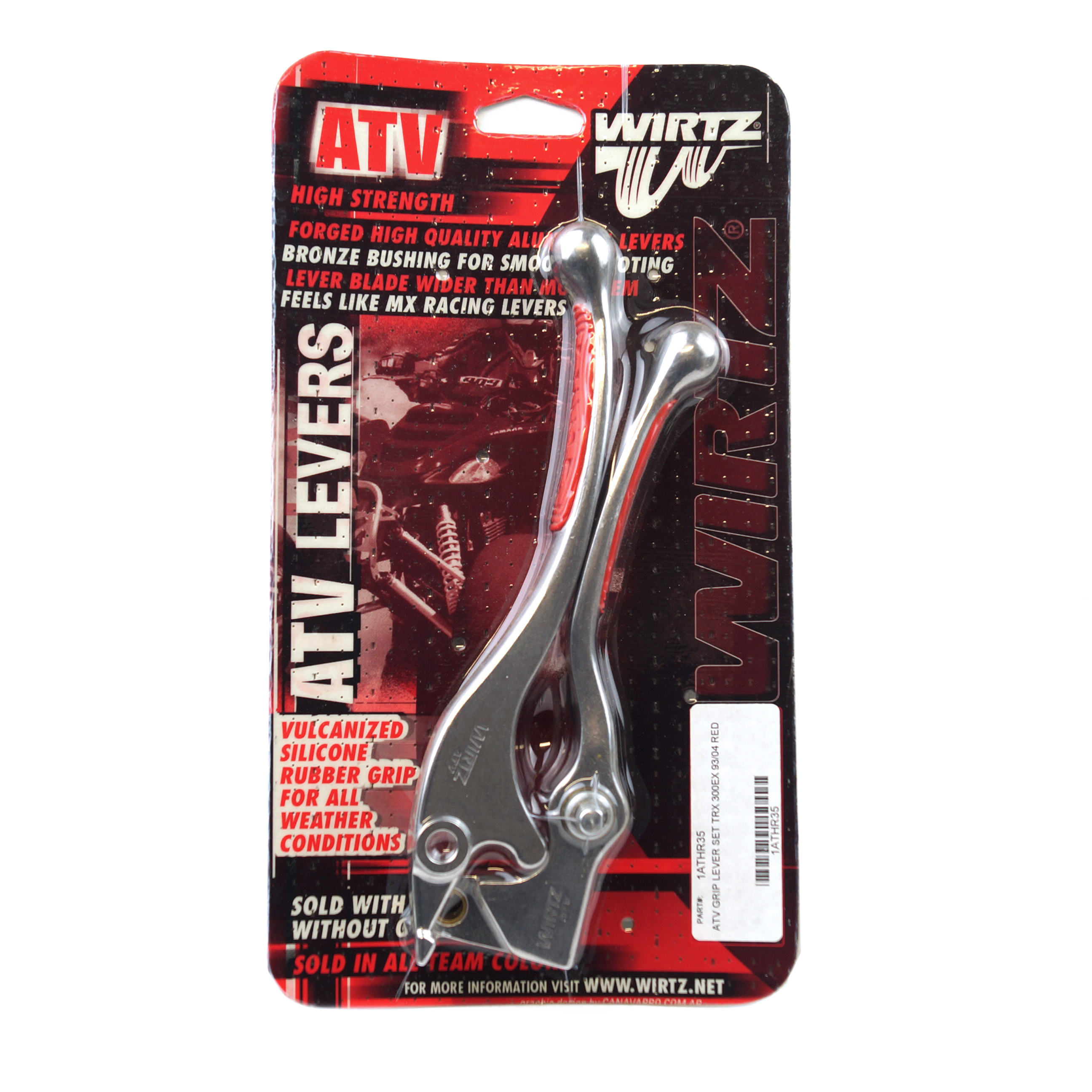 WIRTZ LEVER SET GRIP RED image 1