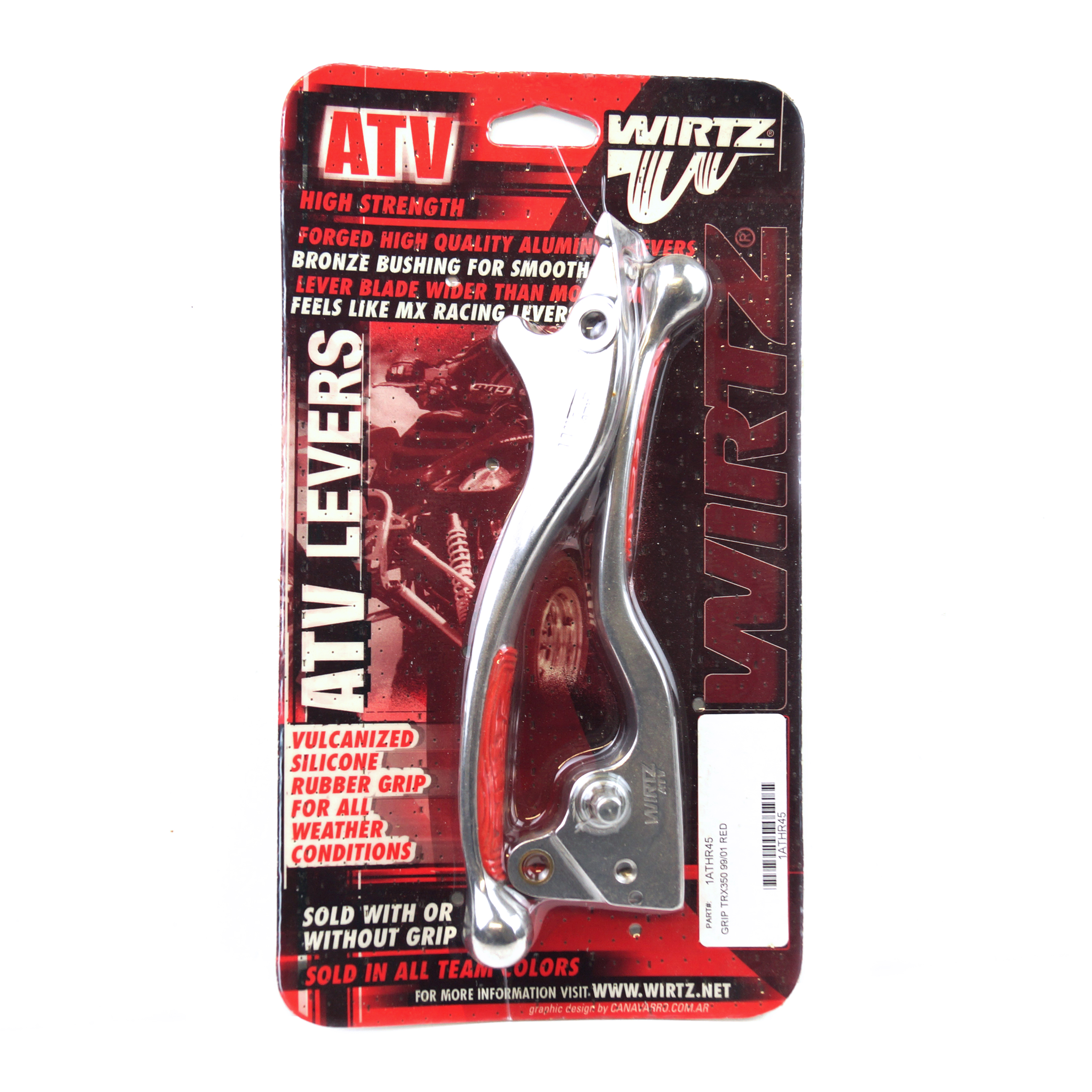 WIRTZ LEVER SET GRIP RED image 1