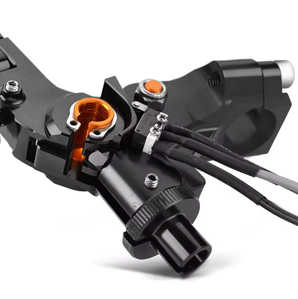 UNIVERSAL CLUTCH LEVER ASSEMBLY MOTORCYCLE 22mm CNC ALUMINIUM BLACK thumbnail 4