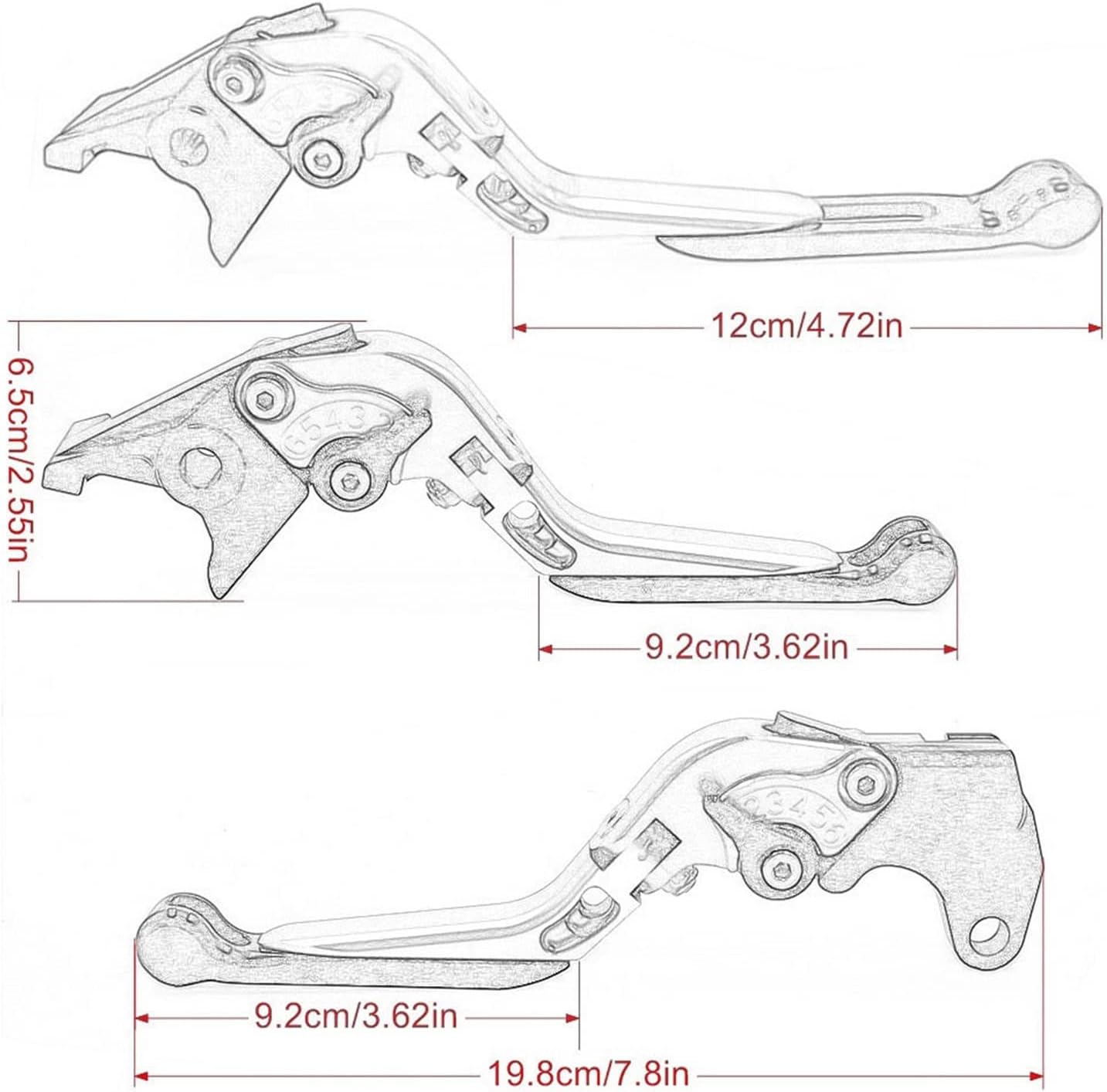 LEVER SET CNC ADJUSTABLE LENGTH FOLDING BRAKE & CLUTCH 11-18 SUZUKI GSX-R 600 750 1000 thumbnail 3