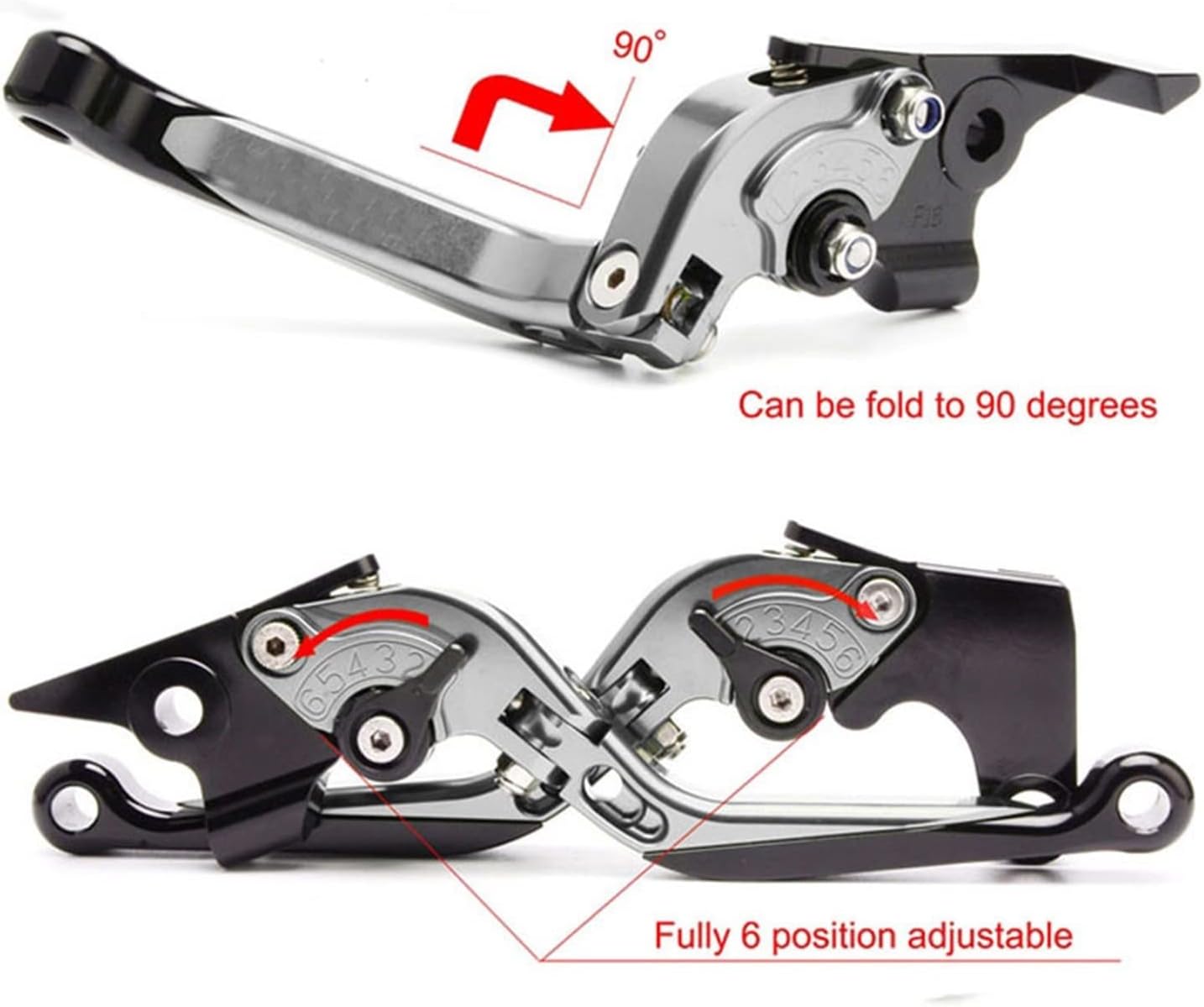 LEVER SET CNC ADJUSTABLE LENGTH FOLDING BRAKE & CLUTCH 11-18 SUZUKI GSX-R 600 750 1000 thumbnail 6