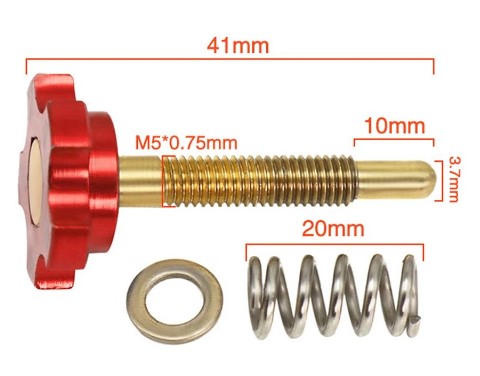 RED CARBURETTOR IDLE SPEED ADJUSTING SCREW thumbnail 2