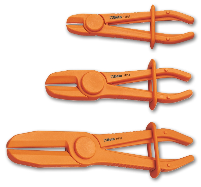 Set of 3 Plastic Hose Pliers 8mm - 45mm - Beta Tools 1481PL/S3 image 1