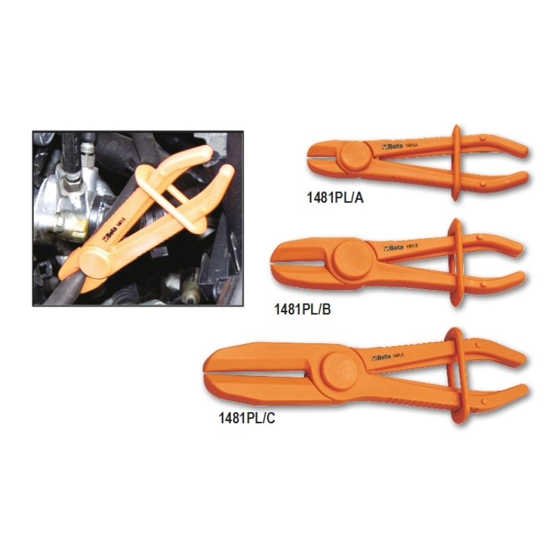 Set of 3 Plastic Hose Pliers 8mm - 45mm - Beta Tools 1481PL/S3 thumbnail 4