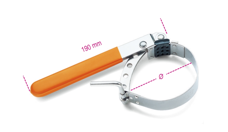 Adjustable Oil Filter Wrench 80-110mm - Beta Tools 1492/2 image 1