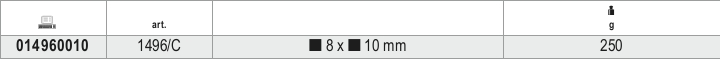 Oil Plug Wrench 8mm x 10mm - Beta Tools 1496/C thumbnail 2