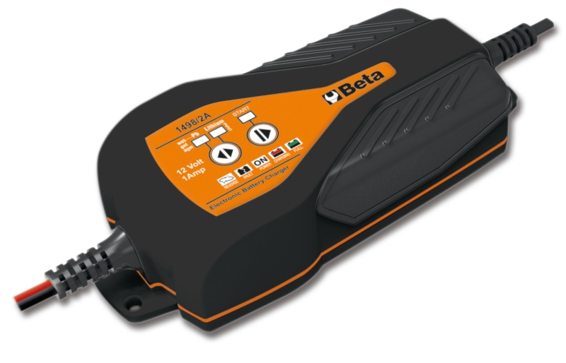 Electronic Motorcycle Battery Charger 12V 1A 2Ah - 40Ah - Beta Tools 1498/2A image 1
