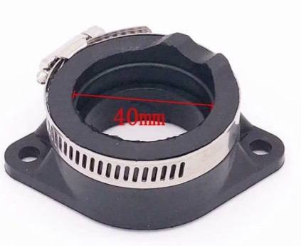 CARBURETTOR INTAKE MANIFOLD RUBBER MOUNTING FLANGE 40mm image 1