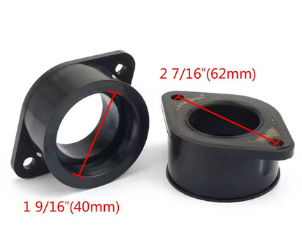 CARBURETTOR INTAKE MANIFOLD JOINT BOOT SET 80-83 KAWASAKI KZ440 74-78 KAWASAKI KZ400 16065-1027 thumbnail 2