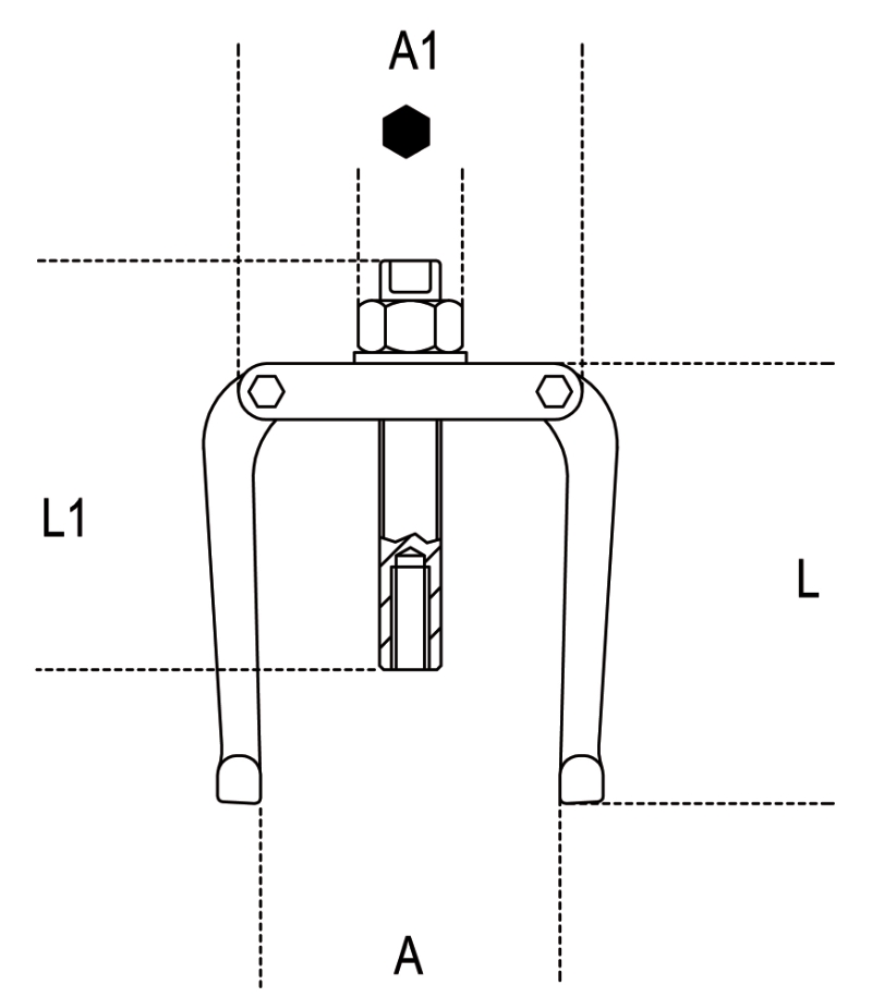 Two-Leg Pullers for Extractors 35mm - 75mm - Beta Tools 1542/1 thumbnail 4