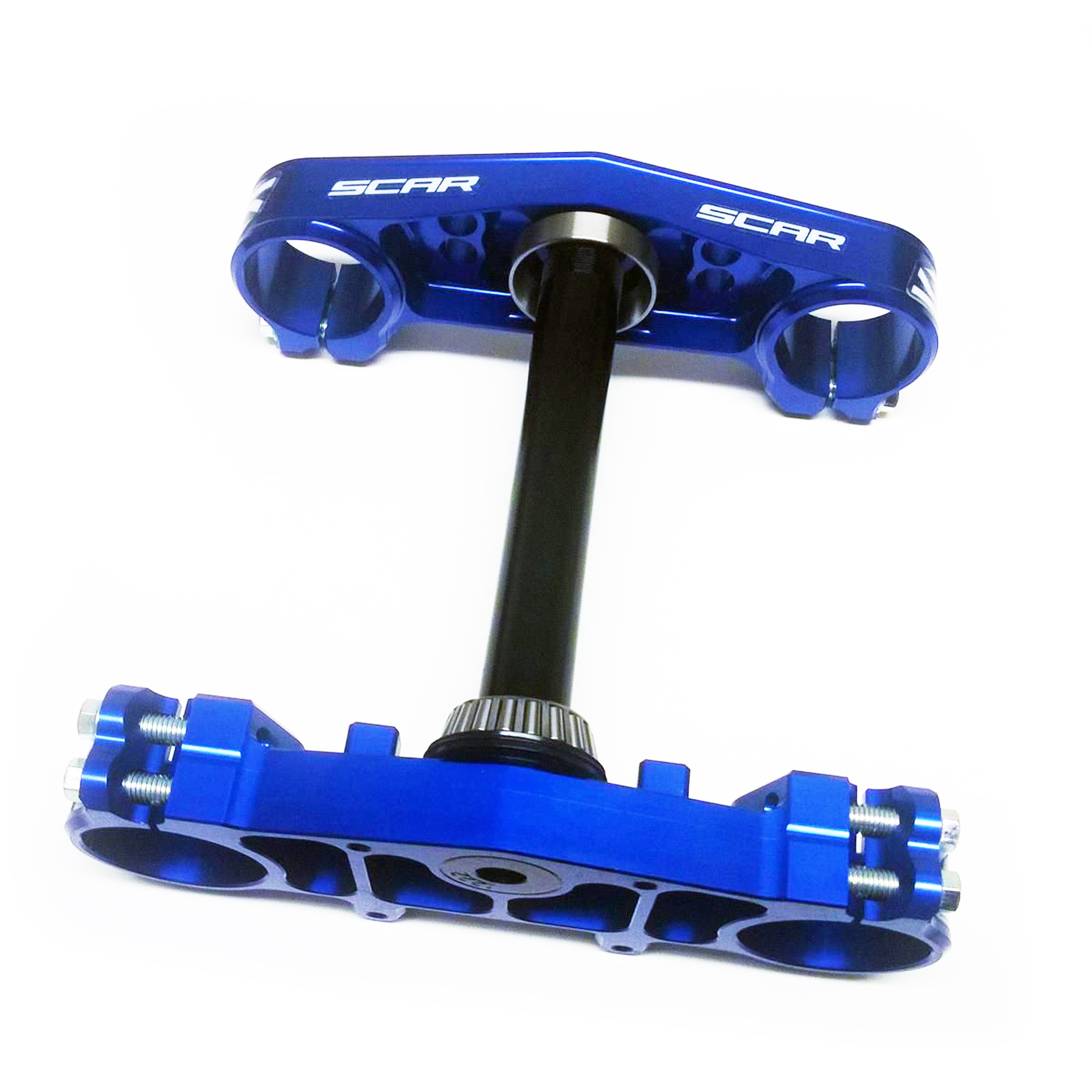 TRIPLE CLAMPS BLUE YZ 65 85 OFFSET 25mm SCAR S1422 thumbnail 2