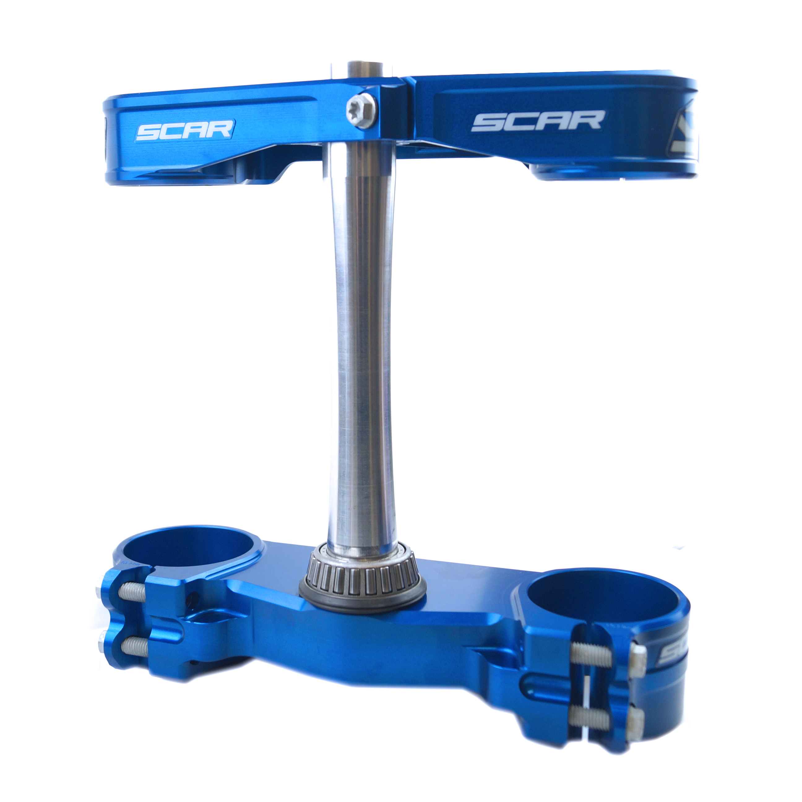 TRIPLE CLAMPS BLUE 23-23 FC TC OFFSET 22mm SCAR S5418BL thumbnail 2