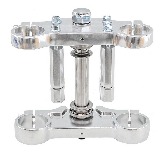 PIT BIKE TRIPLE CLAMP SET 45mm 48mm FORKS WITH 22mm HANDLEBAR MOUNT RISERS