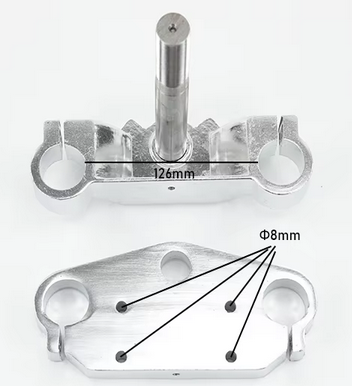 PIT BIKE TRIPLE CLAMP SET 33mm FORKS WITH 22mm (7/8) HANDLEBAR RISERS thumbnail 3