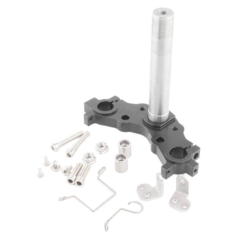 STEERING STEM TRIPLE TREE CLAMP SET BLACK YAMAHA PW 50 22mm image 1