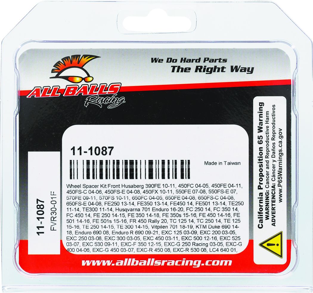 WHEEL SPACER KIT FRONT KTM, ALLBALLS 11-1087 Husaberg thumbnail 2