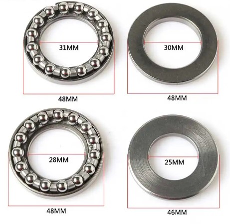 STEERING COLUMN HEAD BEARING KIT 06-23 YAMAHA YB125Z B6E-23412-00 thumbnail 2