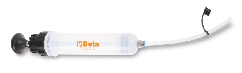 Suction Gun 200ml Polypropylene for Brake Fluid and High-Density Oils - Beta Tools 1756C image 1