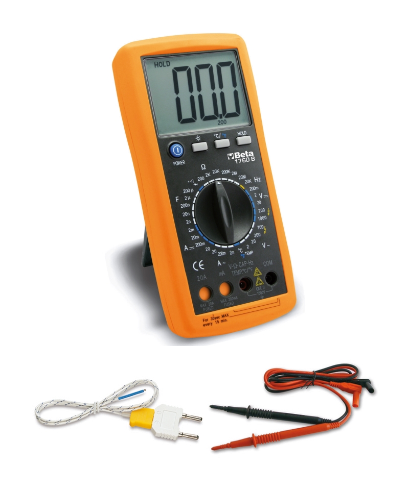 Digital Multimeter with Temperature and Frequency Measurement - Beta Tools 1760B image 1