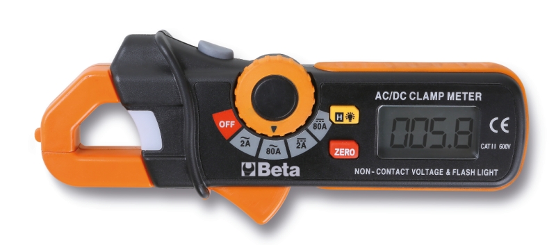 AC/DC Amperometric Clamp 1mA-80A with LED - Beta Tools 1760PA/80 image 1