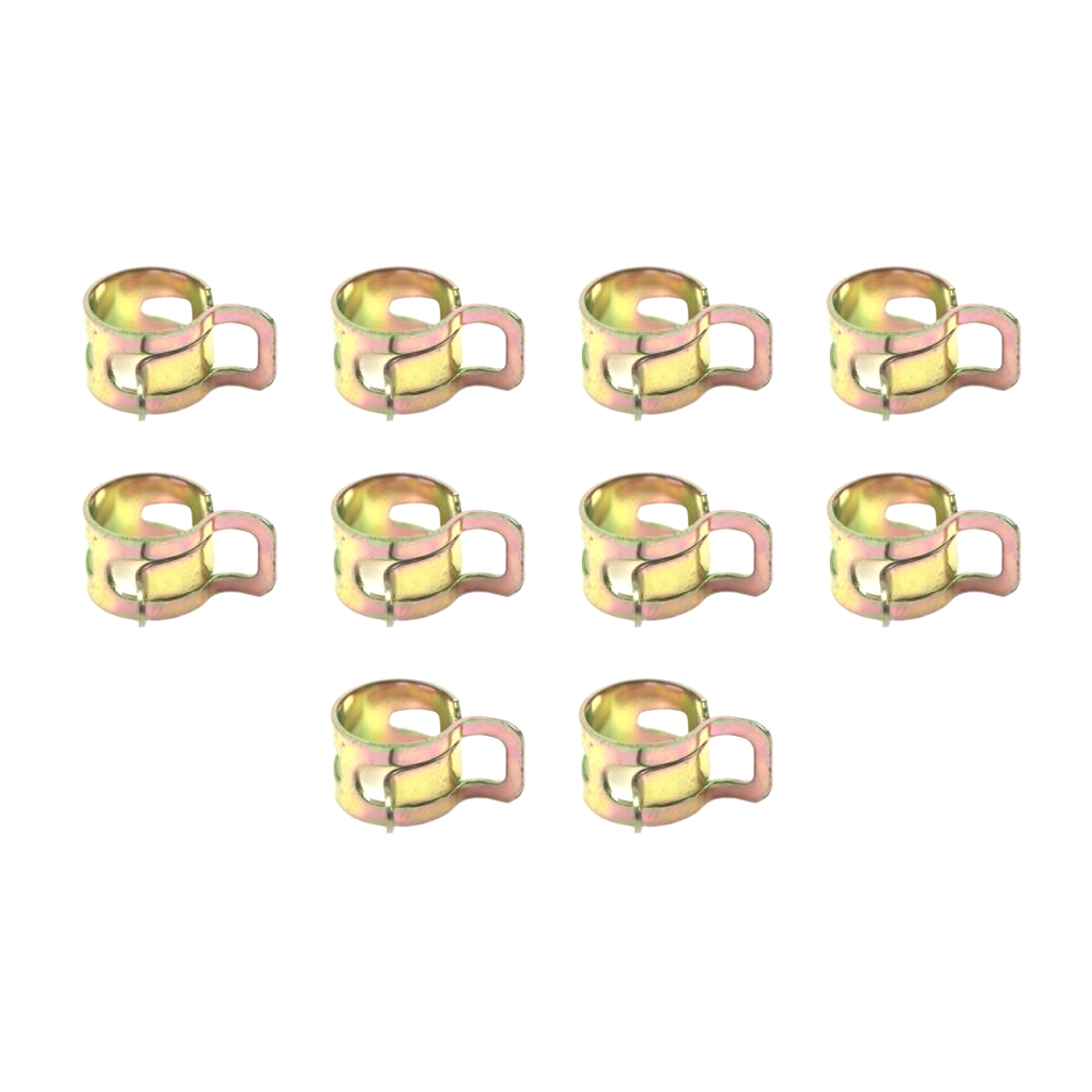 9-13mm STEEL SPRING HOSE CLIPS CLAMPS - PACK OF 10 - SM-07045