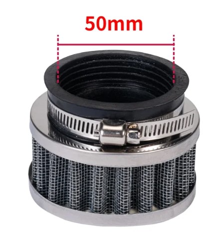 50mm AIR FILTER WITH RUBBER BOLT ON 48-50mm image 1