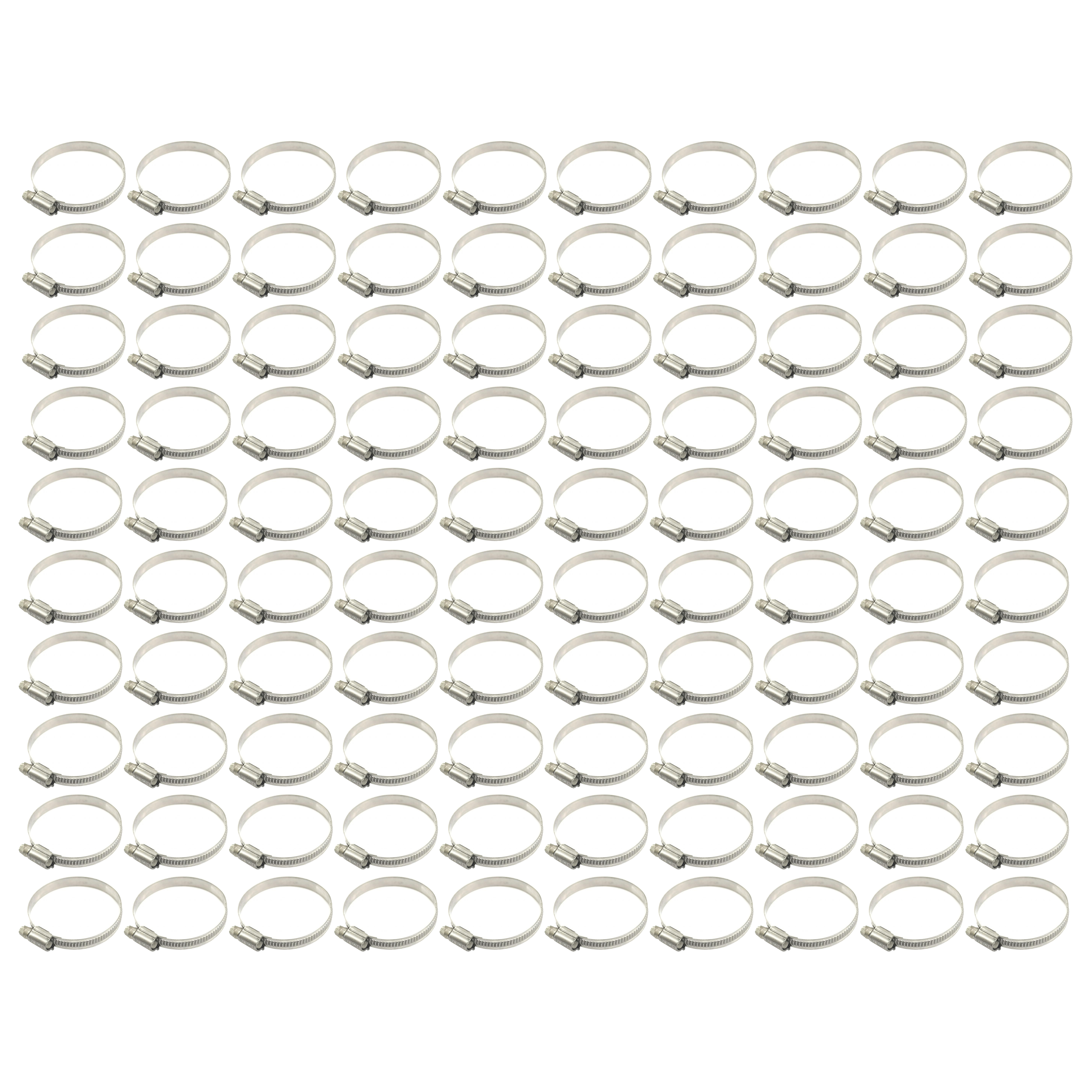 JUBILEE PIPE CLIP 40 - 60mm KALE CLAMP 304 STAINLESS STEEL (PACK OF 100)