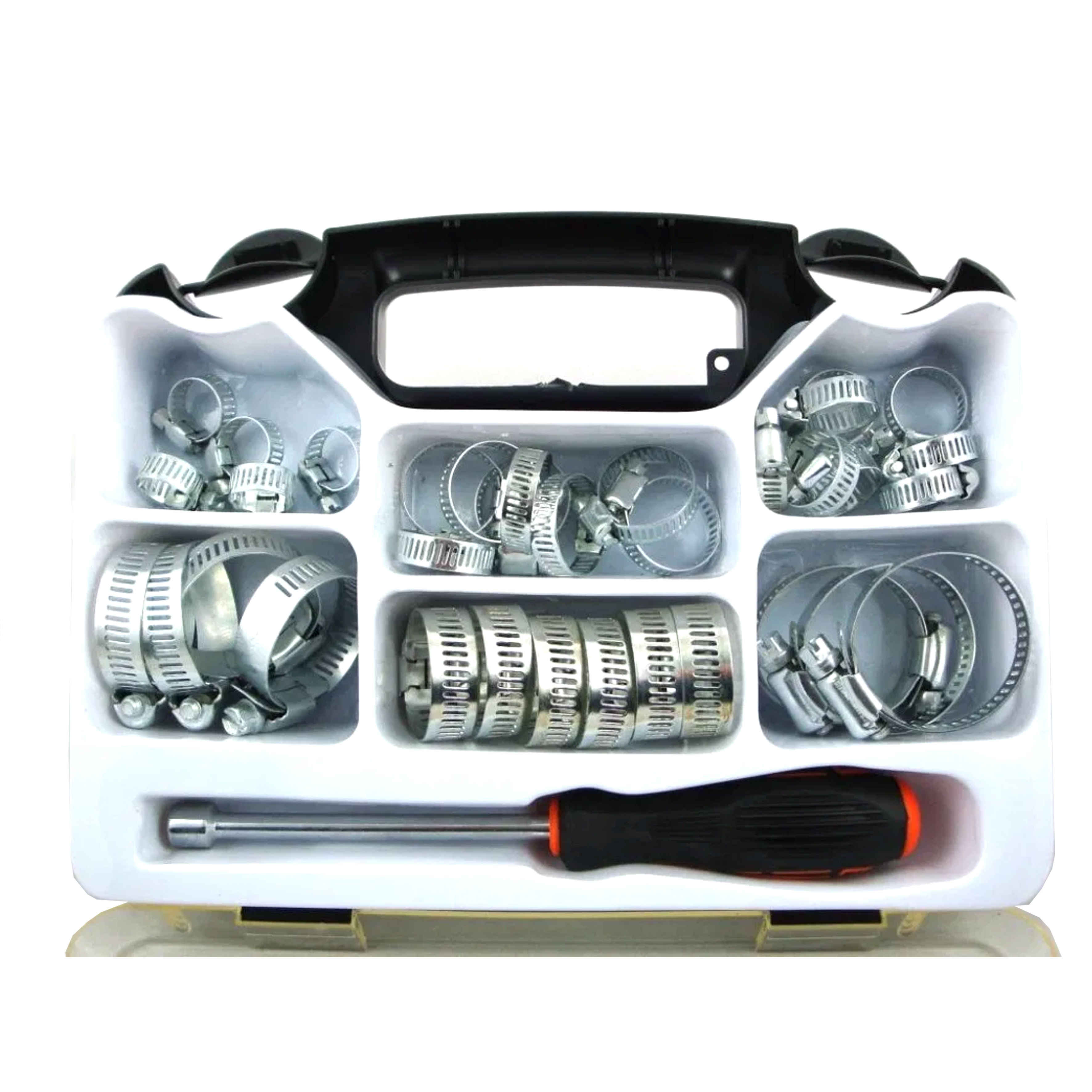 HOSE CLAMP SET 35pc STAINLESS STEEL 8-44mm - TOOLZONE KDPHW039 thumbnail 4