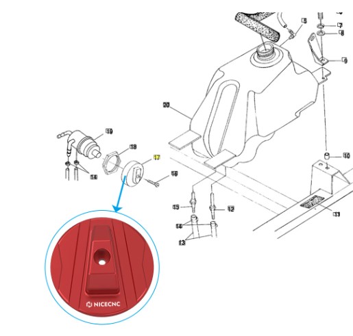 Fuel Shutoff Valve Knob Polaris Sportsman 400 500 600 700 2003 5432559 thumbnail 2