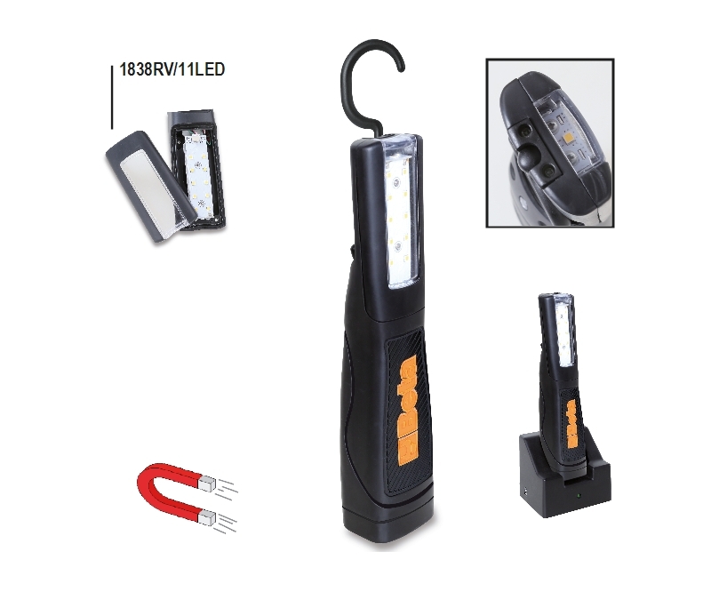Rechargeable Inspection Lamp Ultra-High Brightness LEDs 320 Lumens - Beta Tools 1838/11LED thumbnail 2
