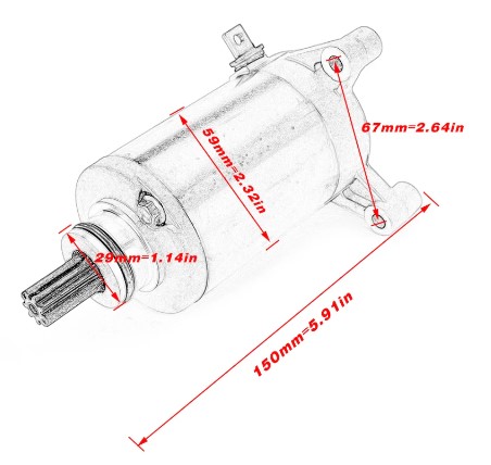 STARTER MOTOR 96-13 SUZUKI DR200SE RV125 GN125 31100-42A20 31100-42A01 thumbnail 2