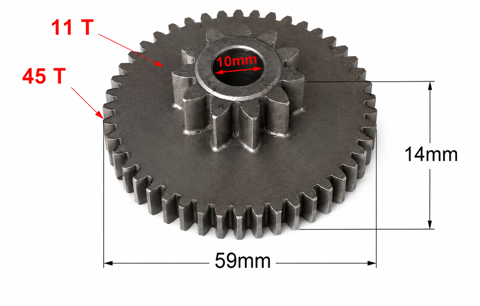 STARTER IDLER GEAR YAMAHA TTR XT YB YBR RAPTOR ATV 125 5VL-E5512-00 thumbnail 2