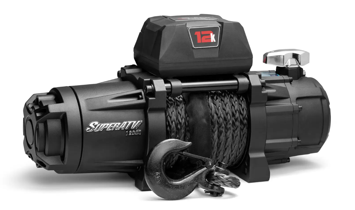12V WINCH 5.5 TON 5,500KG, ATV/UTV, SYNTHETIC ROPE, 4 BOLT, SUPERATV WN-12000 image 1