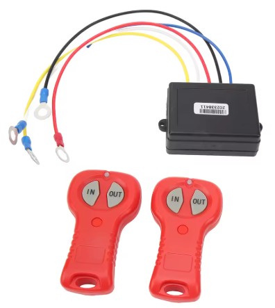 WIRELESS WINCH REMOTE CONTROL KIT UNIVERSAL 12V 24V 434 MHZ 431-01036 10-0009 image 1