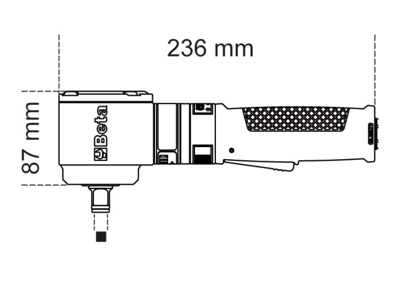 Compact Reversible Impact Wrench 1/2 Lightweight - Beta Tools 1927G thumbnail 2