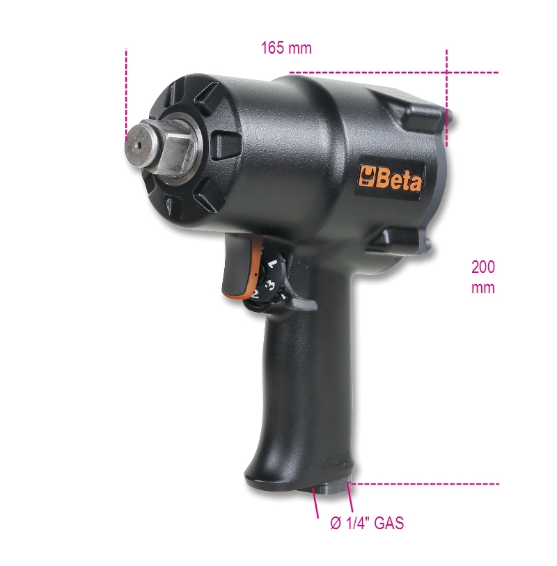 Compact Reversible Impact Wrench 3/4 1600 Nm - Beta Tools 1928XM thumbnail 2