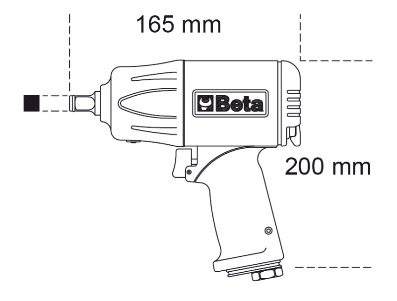 Compact Reversible Impact Wrench 3/4 1600 Nm - Beta Tools 1928XM thumbnail 4