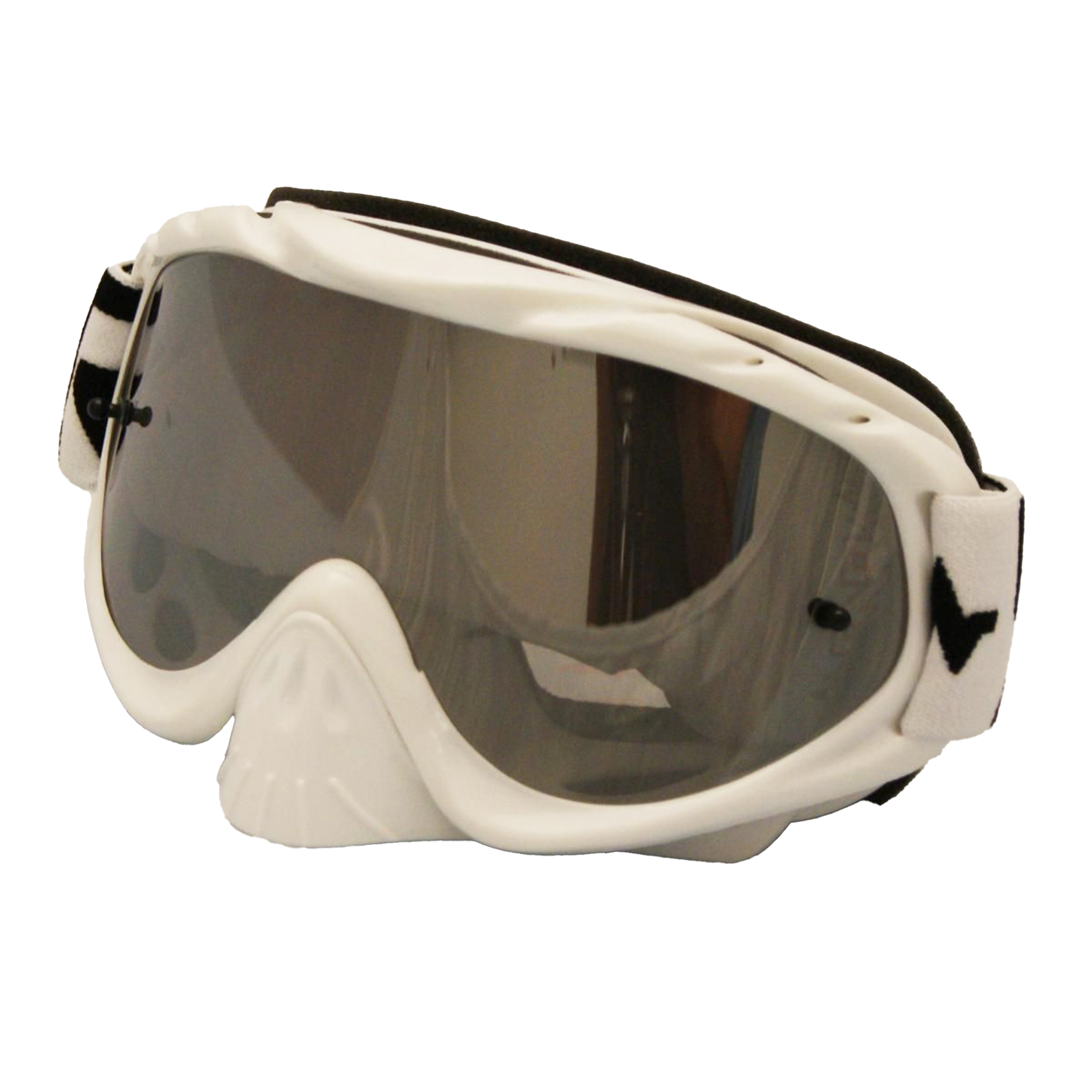 RNR HYBRID WHITE MIRRORED LENS, WHITE GOGGLE, GH22M, MIRRORED LENS thumbnail 2