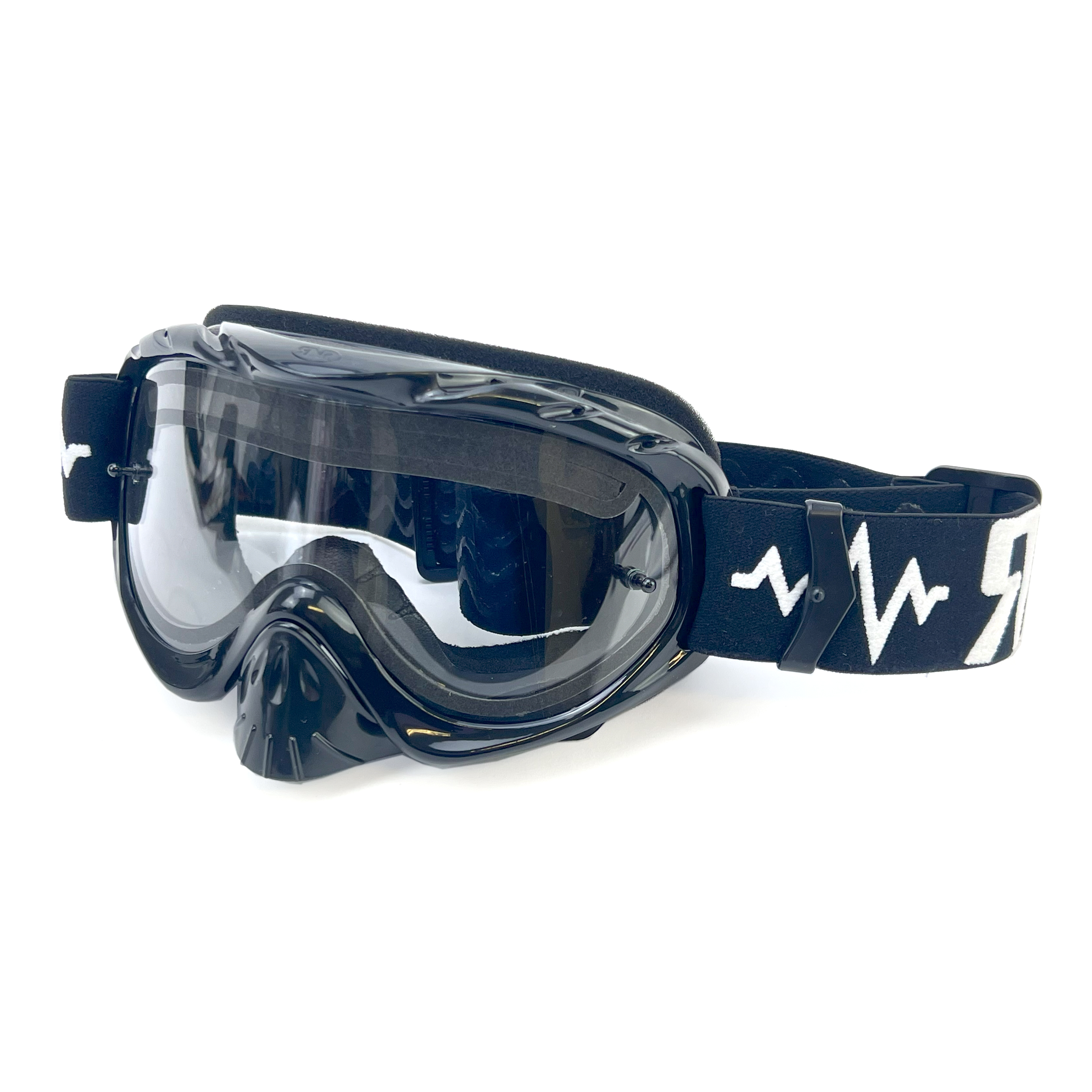 RNR HYBRID BLACK VENTED LENS, BLACK GOGGLE, GH23DV, VENTED LENS image 1
