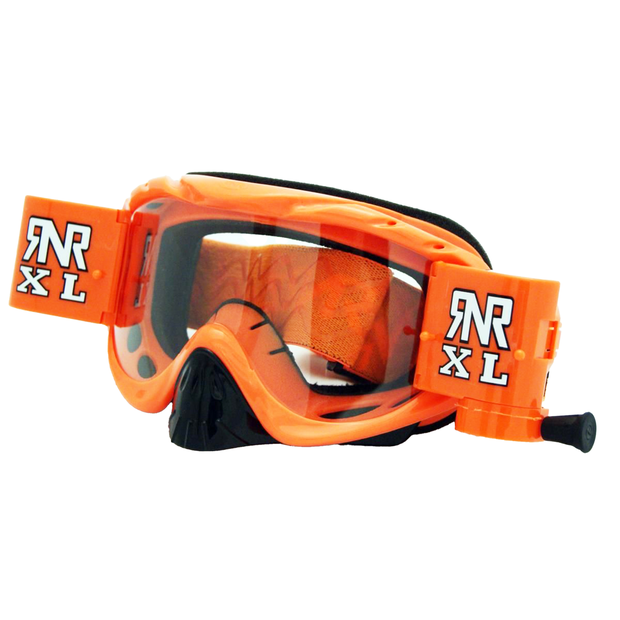 RNR HYBRID NEON ORANGE XL 36mm, NEON ORANGE GOGGLE, GH66XL, ROLL & TEAR OFF