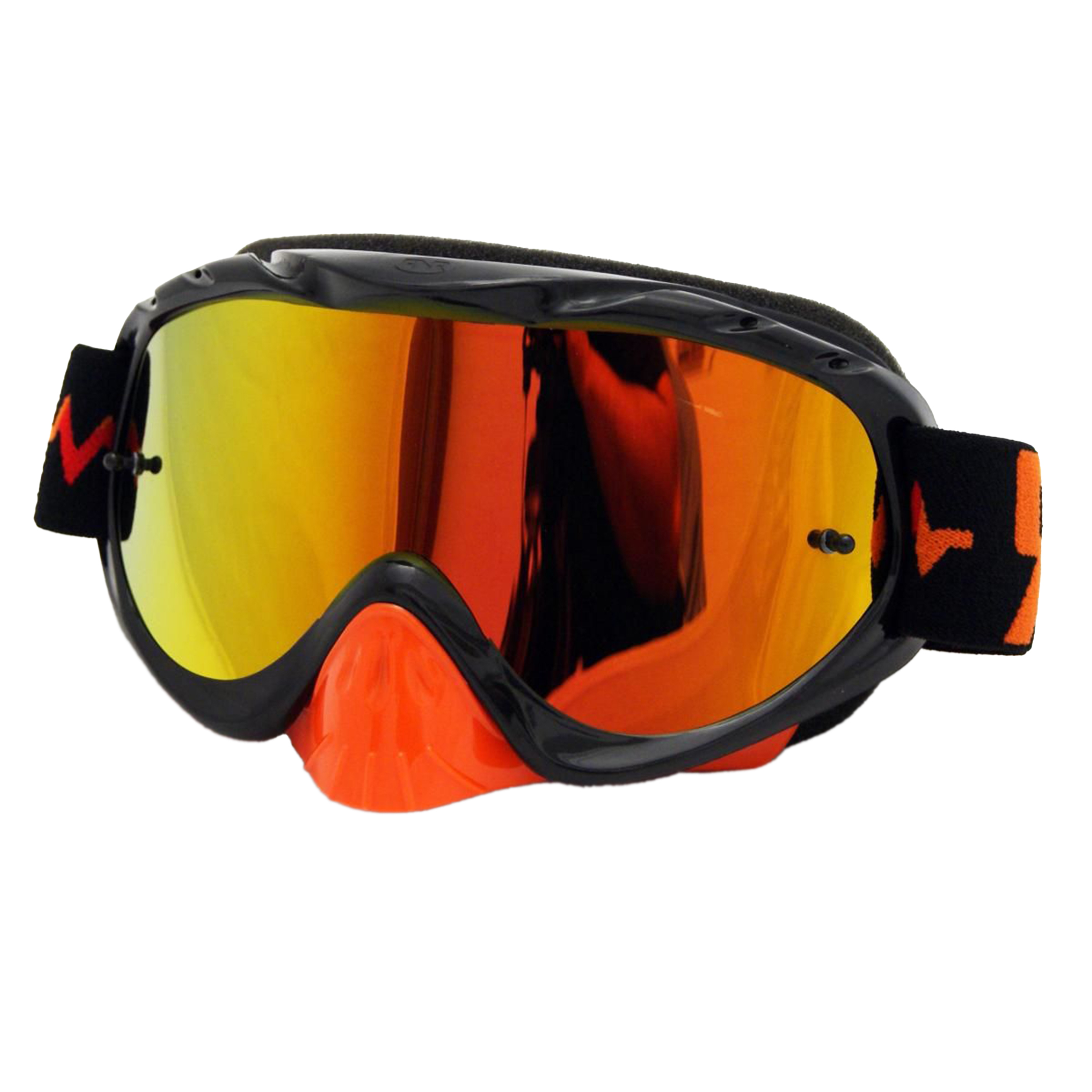 RNR HYBRID BLACK/ORANGE MIRRORED LENS, BLACK/ORANGE LIMITED EDITION GOGGLE, GH236M, MIRRORED LENS image 1