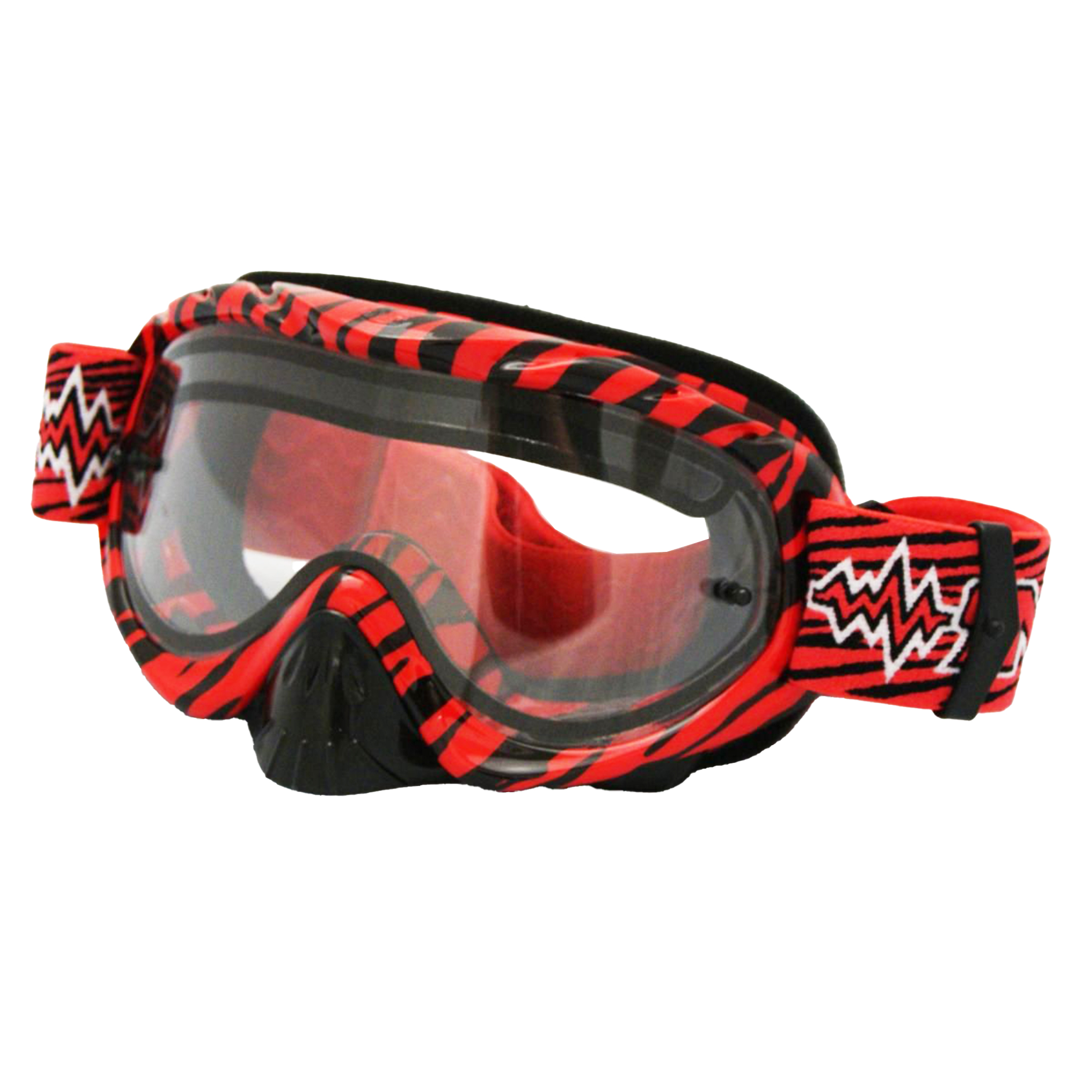 RNR HYBRID WILD RD/BK VENTED LENS, WILD RED & BLACK GOGGLE, GH365DV, VENTED LENS thumbnail 2
